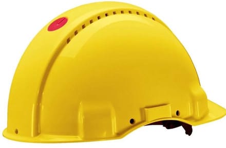 bouwhelm 3M met verstelband en Uv indicator geel