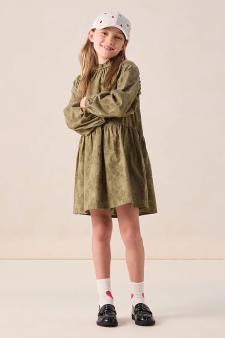 Sissy-Boy - Donkergroene jurk met embroidery