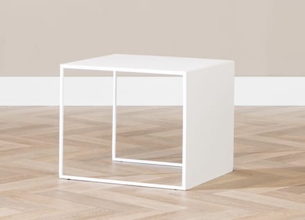 Bronx71® Bijzettafel Lucia metaal wit 34 cm hoog