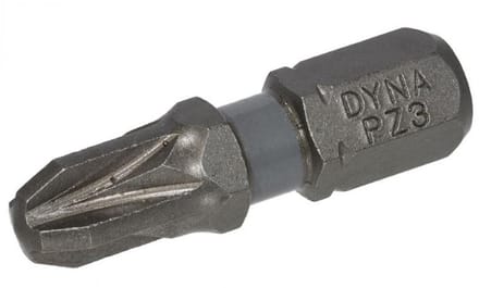 Dynaplus - Schroefbit - Pozidrive3 - 25mm - Grijs (10 stuks)