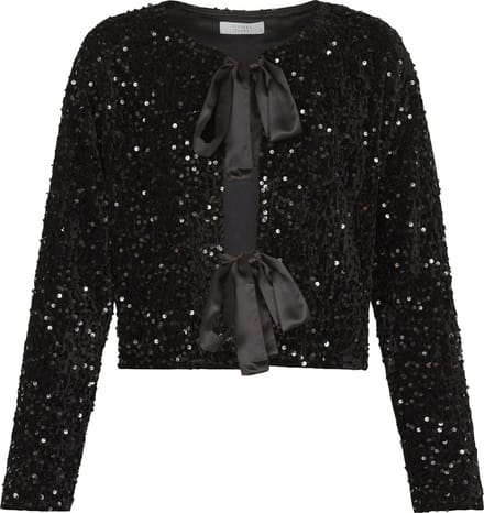 SISTERS POINT Nell-top.ls - Dames Blouse - Black - Maat L
