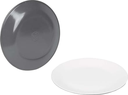 Bo-Camp - Dinerbord - Two-Tone - Melamine - 4 Stuks - Grijs