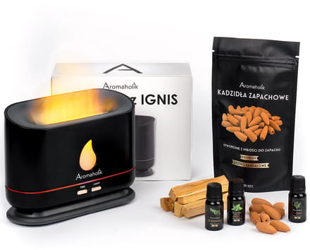 Aromaholik IGNIS - Luchtbevochtiger - Zwart - LED Verlichting - Aromatherapie