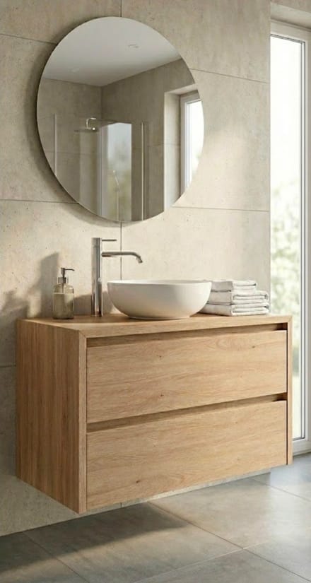 Teakea - Massief Eiken Badkamermeubel Levanger | Zwevend Design | 60-120 cm & Maatwerk