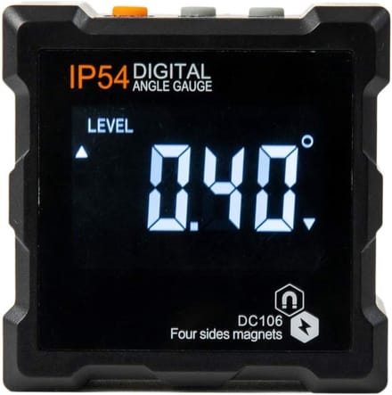 Magnetische digitale hellingsmeter met lcd-display, waterdicht, 4 magneten, hellingsmeter