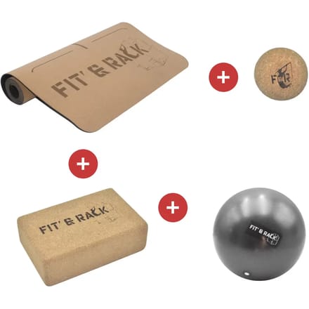 Yogamat met bal Fit & Rack