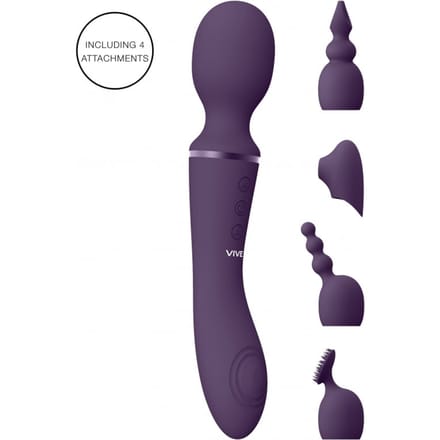 Vive Nami - Dubbelzijdige Clitoris en Wand Vibrator - Paars