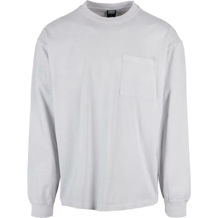 Urban Classics Longsleeve shirt -S- Pigment Dyed Pocket Grijs