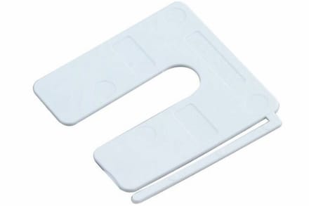 Uitvulplaatje 1 mm wit 1 stuk - stelplaatje voor montage