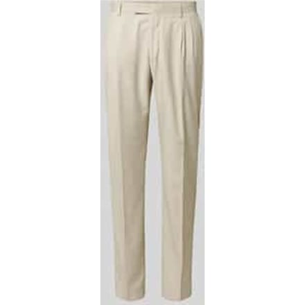 Broek met persplooien en achterzakken