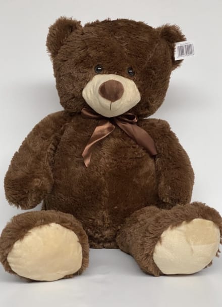 Pluche Beer 85cm donker bruin - Teddybeer - Knuffelbeer - met Kraalogen