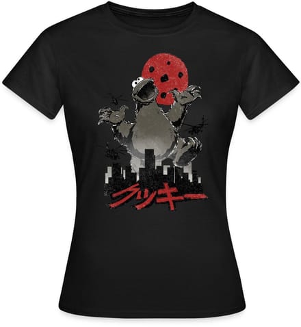Sesamstraat Koekiemonster Cookiezilla T-Shirt Dames