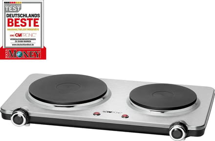 Clatronic DKP 3668 271722 Dubbele kookplaat 2 gescheiden temperatuurregelaars