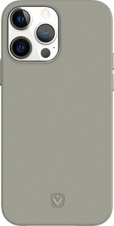 Valenta - Back Cover Snap Luxe - Leer - Grijs - iPhone 13 Pro Max
