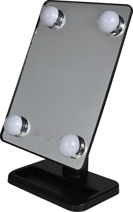 Benson Care LED Make-up spiegel - zwart - 30 x 18 cm - Hollywood style