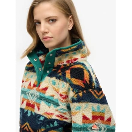 Damessweatshirt met halve rits Superdry Super Soft