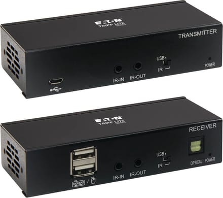 Eaton Series USB C to HDMI over Cat6 Extender Kit with KVM Support 4K 60Hz 4:4:4 Transmitter/Receiver USB PoC HDCP 2.2 up to 230 ft. TAA
