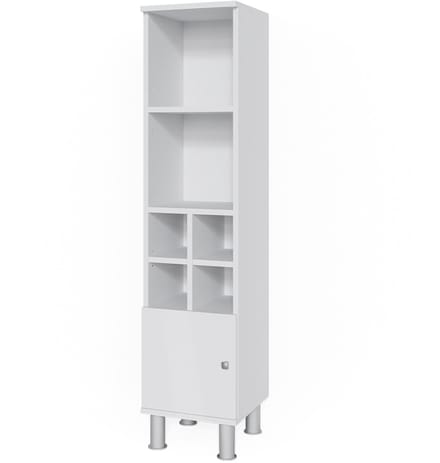 Vicco Fynn Halfhoge kast – 30 x 130.6 cm kleine deur Wit