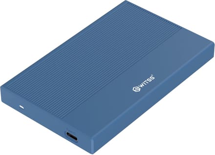 Switss® - 2,5 inch HDD/SSD Behuizing - USB-C & USB-A - UASP SATA III - 4TB - Blauw
