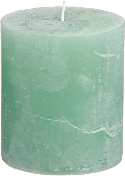 Effen pilaarkaarsen, groene jade, 70×80mm, set van 4, voor decoratie e