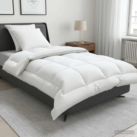 vidaXL - Dekbed - en - Kussen - Set - 3 - st - 155x220 - cm - Winter - 450 - GSM - Wol - Wit