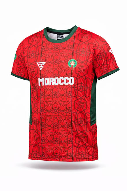 FIGHTSENSE Marokko T-Shirt Maghrebi Edition – Rood/Groen – Maat M – Sport & Training