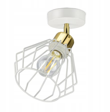 Moderne Plafondlamp Wit Goud LED E27 - Direct Gemonteerd
