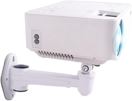 Projector Muurbeugel - Projectorhouder Bevestiging - Thuisbioscoop Installatie - Verstelbare Aluminium Arm - 185mm Lengte - Wit