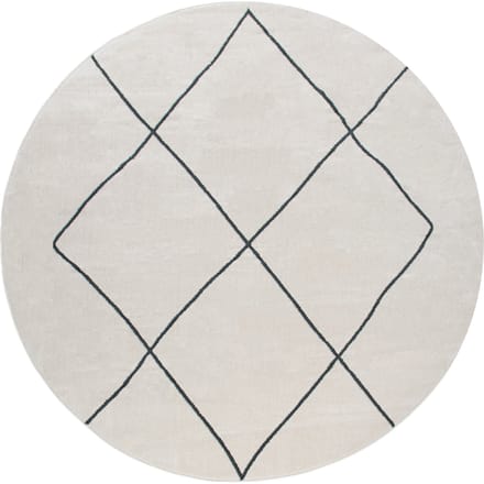 Tapijt Hilal wit 120 cm rond