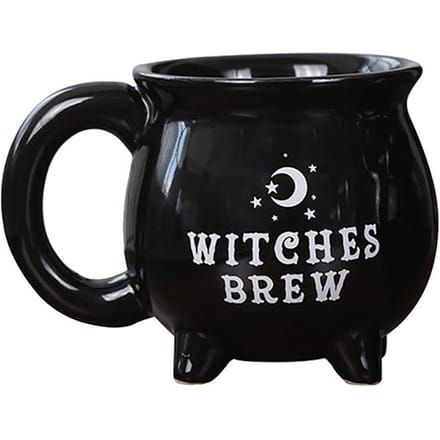Tasse à café en céramique noire avec chaudron de sorcière créative pour décoration de table d'Halloween