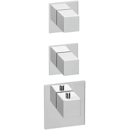 Herzbach LOGIC XL 2 colour set for universal thermostat module, with 3 square panels 11.522010.2.01