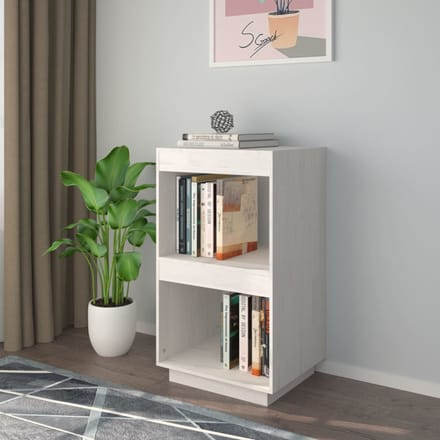 vidaXL - Boekenkast - 40x35x71 - cm - massief - grenenhout - wit