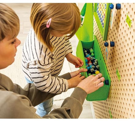 Beleduc opbergset speelgoed Plug it rechthoekig multicolor karton.