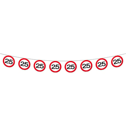 25 Jaar Verkeersbord Slinger - 12 meter