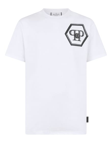 Round Neck T-Shirt Lines Hexagon