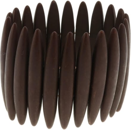 Behave - Armband breed elastisch - Aards bruin - Bohemian stijl