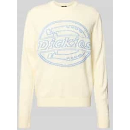 Gebreide pullover met logo en ronde hals