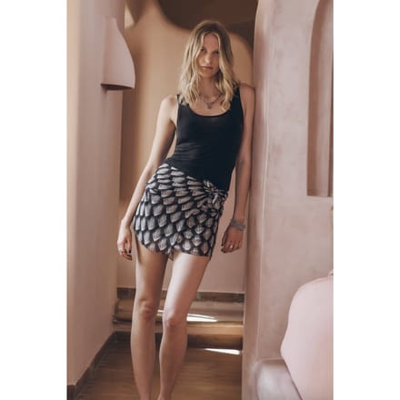 Mikuta The Dark Printed Pareo Black Größe: OS | Miniröcke Outlet | Damen | Schwarz