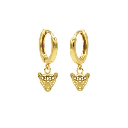 Karma Oorringen Hinged Hoops Leopard Goud