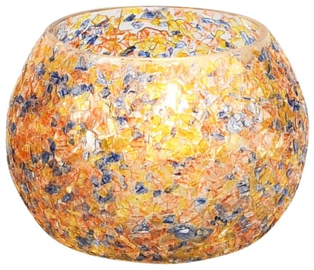 Dekoratief | Theelichthouder 'Multi Madness', glas, 9x9x6cm | A258269