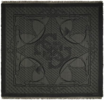 Guess Dames Sjaal Vierkant - 120x120 - Coal Logo - One Size