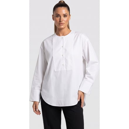 ARKET Isobel Bib Blouse Poplin White Taglia: 32 | Maglie a manica lunga Outlet | Donna | Bianco