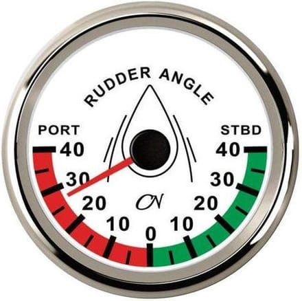 CN witte Roerstandmeter met chromen rand Ø85mm