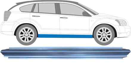 Reparatie dorpel voor Dodge Caliber 2006-2013 / Links = Rechts (symmetrisch)