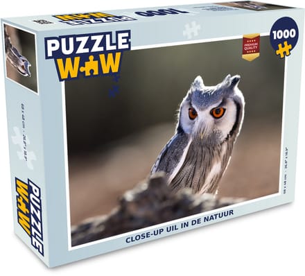 Puzzel Uil - Macro - Dier - Legpuzzel - Puzzel 1000 stukjes volwassenen
