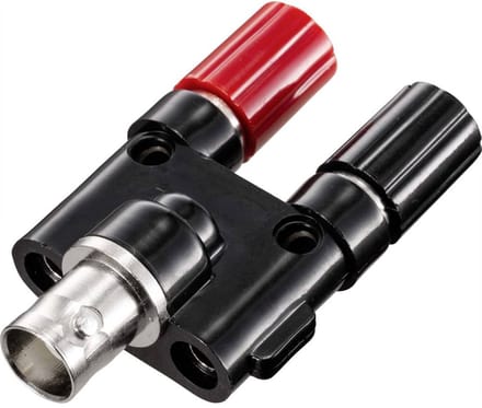 TRU COMPONENTS Adapterstekker BNC-bus - Bus 4 mm Recht Zwart