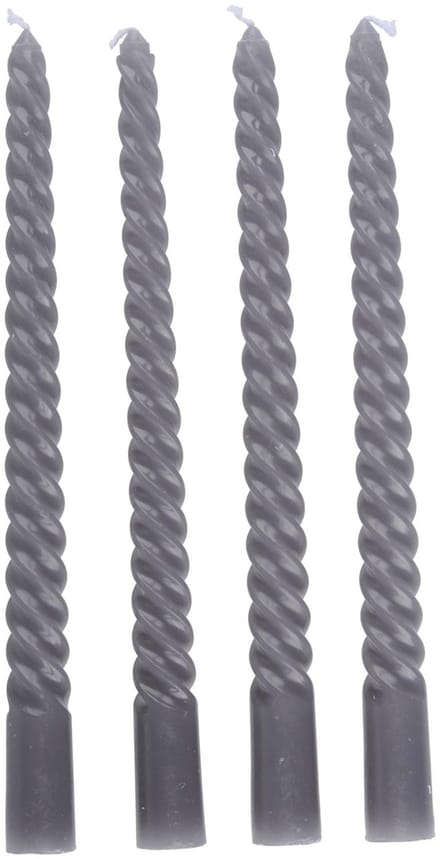 Twisted candle grey 4pc