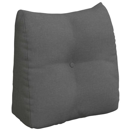 vidaXL - Rugkussen - Donkergrijs - 45 - x - 50 - x - 24 - cm - Stof
