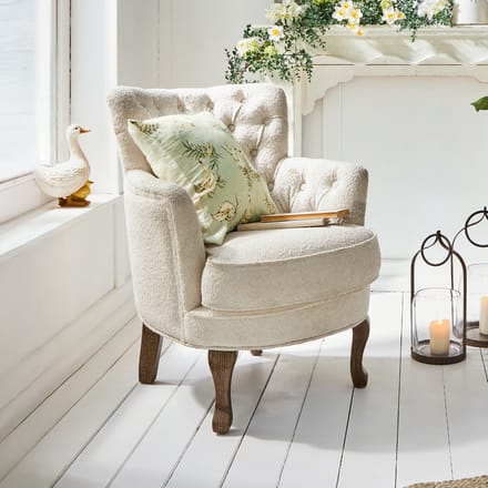 LOBERON Fauteuil Calgary crème