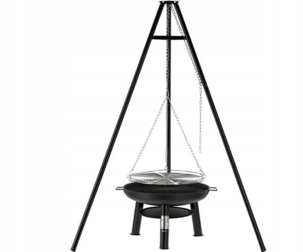 LUND Driepoot Kampvuurgrill – Ø 56,5 cm Grillrooster – Verstelbare Hangende Barbecue
